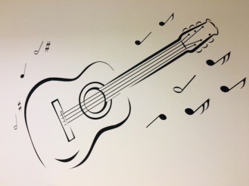 naklejka na ścianę gitara