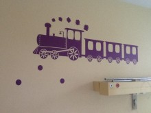 Naklejka na ścianę ciuchcia, pociąg, wagoniki. 