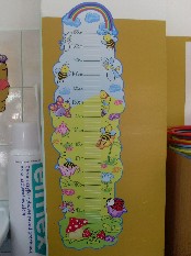 Naklejka na ścianę miarka wzrostu. 