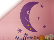 Naklejka na ścianę księżyc, gwiazdki. 