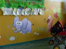 Naklejka ścienna dla dziecka słoń. 