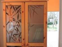 Naklejki na witrynę bambusy. 