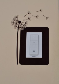 Naklejka pod kontakt welurowa z dmuchawcem