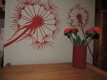 Szablon do malowanie dmuchawiec, lotki. 