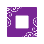 Welurowa naklejka pod włącznik z ornamentem W54