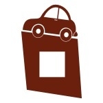 Naklejka welurowa na włącznik z samochodzikiem W19