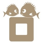 Naklejka na gniazdko welurowa rybki W32