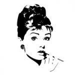 Naklejka ścienna Audrey Hepburn M1