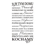 Naklejki na ścianę tekst W tym domu M31