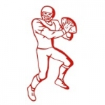 Naklejka ścienna Zawodnik rugby M9