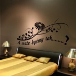 Welurowa naklejka na ścianę napis A może byśmy W22