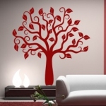 Naklejka welurowa dekoracyjna Drzewo W9