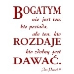 Naklejka dekoracyjna cytat Jana Pawła II M18