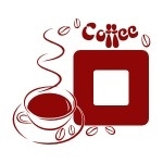 Naklejka pod włącznik z filiżanką kawy M48