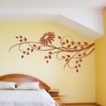 Naklejka na ścianę Motyw roślinny z kwiatem M37