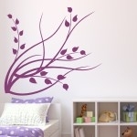 Welurowa naklejka ścienna Flora W19