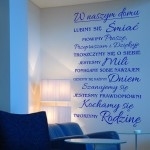 Naklejka na ścianę napis W naszym domu M28