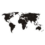 Naklejka ścienna Mała mapa świata M6