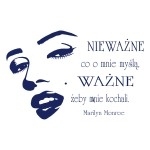 Naklejka na ścianę tekst Marilyn Monroe M21