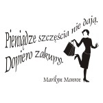 Naklejka dekoracyjna cytat Marilyn Monroe M10
