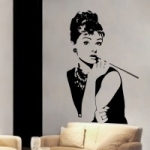 Szablon malarski ścienny Audrey Hepburn S11