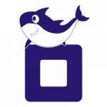 Naklejka na kontakt z delfinem M27