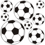 Naklejki na ścianę Zestaw piłek czarno-białych M31