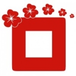 Naklejka na kontakt z kwiatami M42