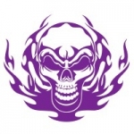 Naklejka ścienna Ognista czaszka M8