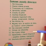 Naklejka ścienna tekst Domowe zasady dziecięce M19