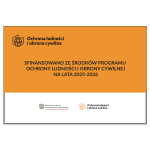 Naklejka ochrona ludności i obrona cywilna - sfinansowano nr URZ1