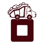 Naklejka welurowa na włącznik ciężarówka W35