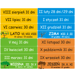 Naklejki na ścianę pory roku i miesiące nr K7