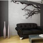 Naklejka welurowa ścienna Gałązka drzewa W30