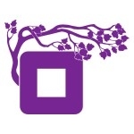 Welurowa naklejka na włącznik gałązka W50