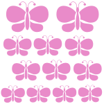 Naklejki na ścianę Zestaw motyli M23