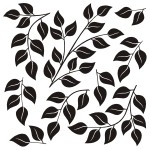 Szablony ścienne Listki S37