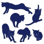 Naklejki na ścianę Rodzina kotów M30