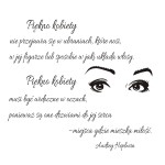 Naklejka na ścianę tekst Audrey Hepburn M17
