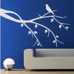 Naklejka ścienna Gałąź z ptaszkiem M24
