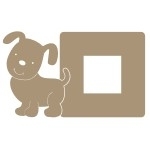 Welurowa naklejka pod włącznik piesek W47