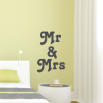 Naklejki z napisem na ścianę Mr & Mrs M44