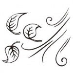 Naklejka na płytki Listki K30