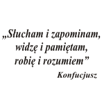 Naklejka ścienna ROBIĘ I ROZUMIEM - Konfucjusz nr M50