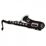 Naklejka na ścianę Saksofon M21