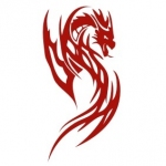 Naklejka ścienna Ognisty smok M15