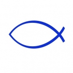 Naklejka na ścianę Ryba ichthys M1