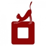 Naklejka pod włącznik z kotkiem M78