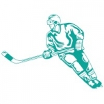 Naklejka ścienna Zawodnik drużyny hokeja M11