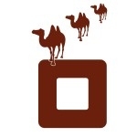 Naklejka pod włącznik z wielbłądami M30